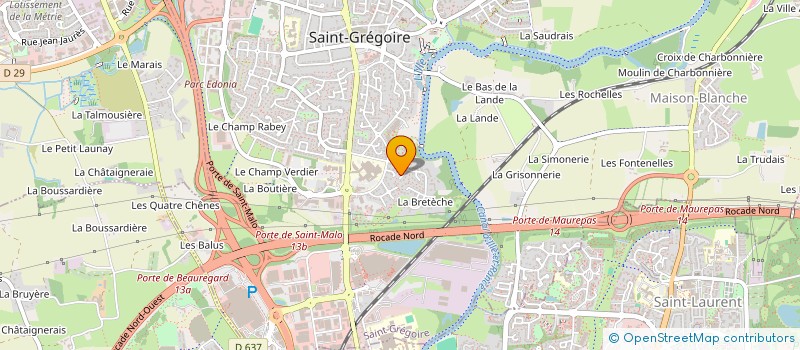 localisation de l'entreprise MH STOCK  SAINT-GREGOIRE