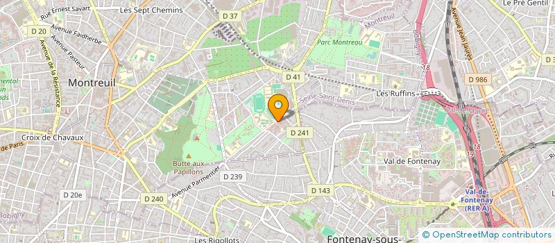 localisation de l'entreprise MH TAXI à MONTREUIL