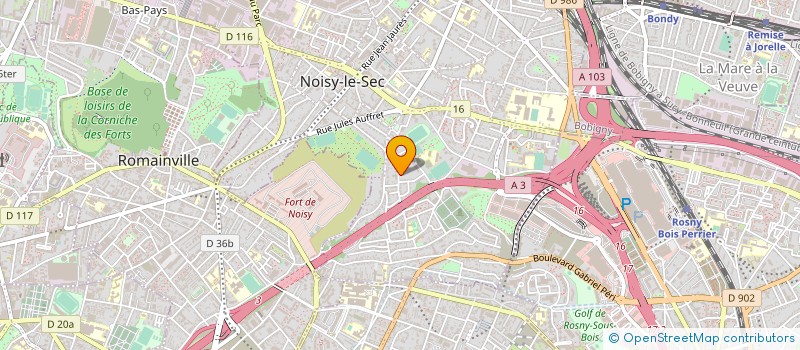 localisation de l'entreprise MH TRANSPORTS à NOISY-LE-SEC