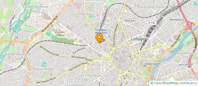 localisation de l'entreprise MH87 à LIMOGES