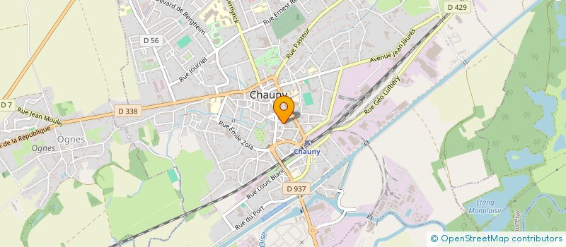 localisation de l'entreprise MHB à CHAUNY