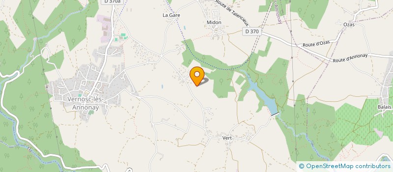 localisation de l'entreprise MHC BATI  VERNOSC-LES-ANNONAY
