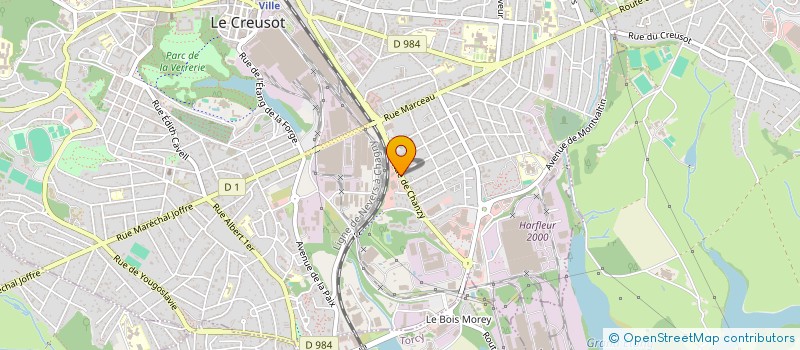 localisation de l'entreprise MHD AUTO 71  LE CREUSOT