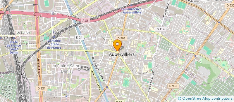 localisation de l'entreprise MHD IMMO à AUBERVILLIERS