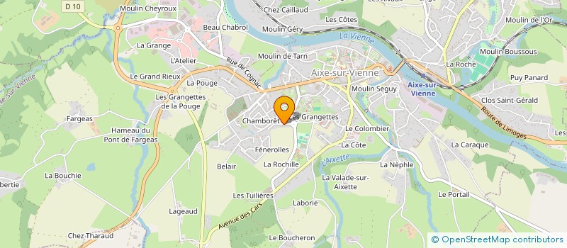 localisation de l'entreprise MHDIMMOBILIER à AIXE-SUR-VIENNE