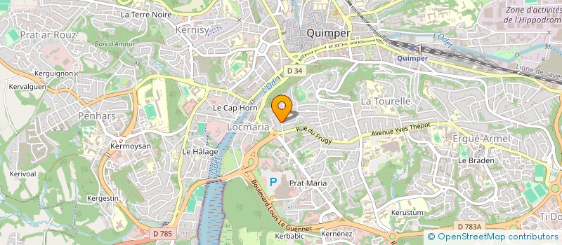 localisation de l'entreprise MHF  QUIMPER