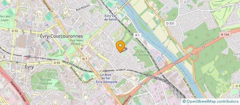localisation de l'entreprise MHF LOGISTIQUE à EVRY-COURCOURONNES