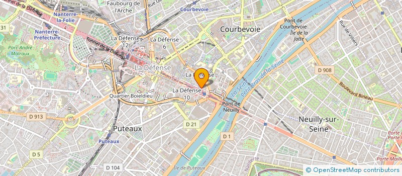 localisation de l'entreprise MHTI MATERIEL HAUTE TECHNOLOGIE INTERNAT  COURBEVOIE