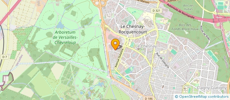 localisation de l'entreprise MHTRAVAUX  LE CHESNAY-ROCQUENCOURT