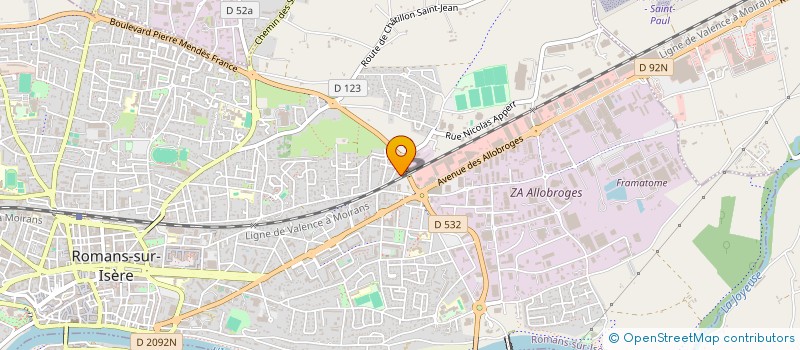 localisation de l'entreprise MHZ GROUP  ROMANS-SUR-ISERE