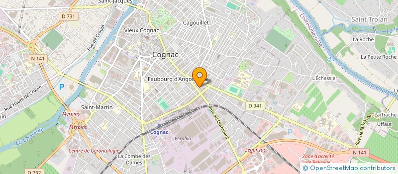localisation de l'entreprise MI 16 à COGNAC