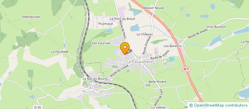 localisation de l'entreprise MI-COLLINE GOLFE  LA PACAUDIERE