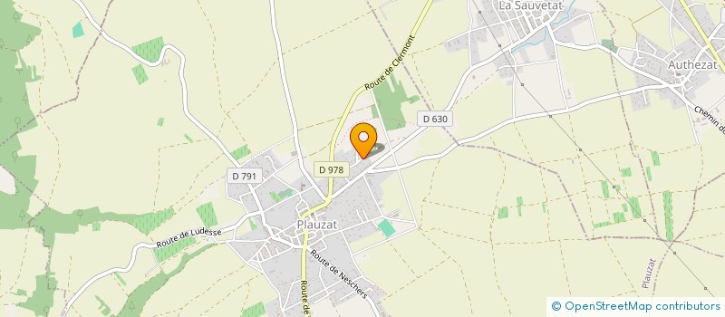 localisation de l'entreprise MI-K-FE  PLAUZAT