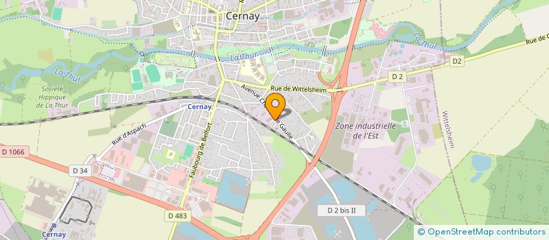 localisation de l'entreprise MI PLATRERIE  CERNAY