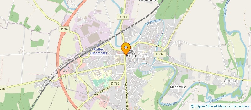 localisation de l'entreprise MI-TEMPS à RUFFEC