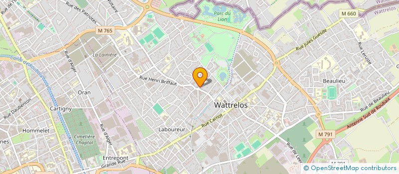 localisation de l'entreprise MIB PRO MAINTENANCE INFORMATIQUE BUREAUTIQUE PROFESSIONNELS  WATTRELOS