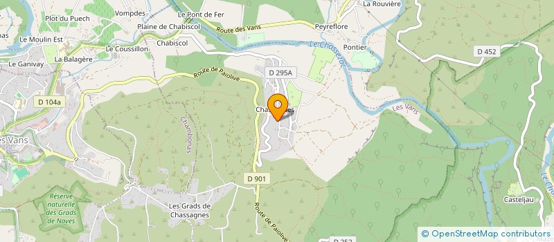 localisation de l'entreprise MIC OSSATURE BOIS à LES VANS