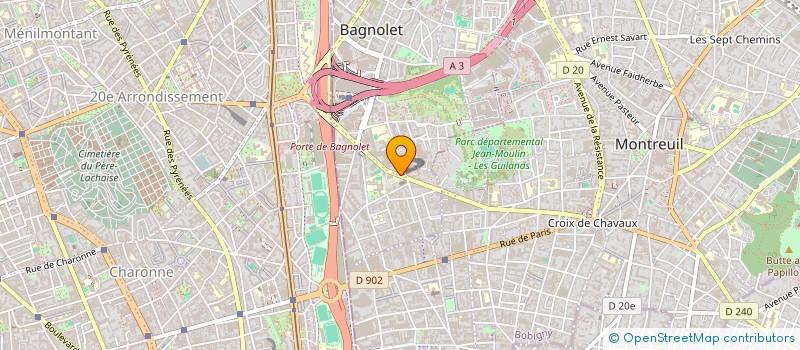 localisation de l'entreprise MICA à BAGNOLET