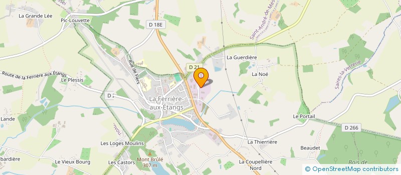 localisation de l'entreprise MICA à LA FERRIERE-AUX-ETANGS