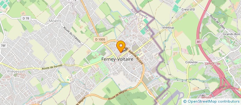 localisation de l'entreprise MICA V à FERNEY-VOLTAIRE