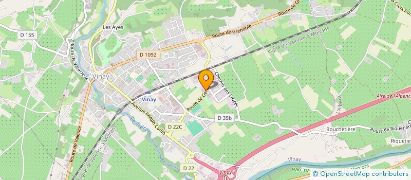 localisation de l'entreprise MICHAEL REY - PLOMBERIE-CHAUFFAGE  IZERON