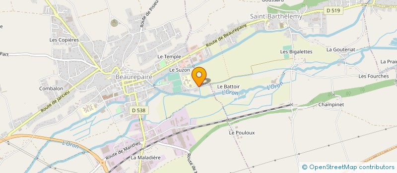 localisation de l'entreprise MICHAL TRANSPORTS à BEAUREPAIRE