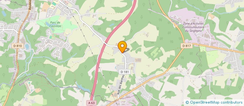 localisation de l'entreprise MICHAUX INVEST-40 à TARNOS