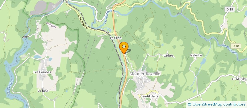 localisation de l'entreprise MICHEL BATIER à MOUTIER-ROZEILLE