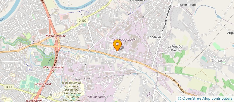 localisation de l'entreprise MICHEL BELIN DEVELOPPEMENT à ALBI