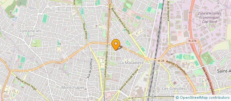 localisation de l'entreprise MICHEL/CALLOT à DIJON