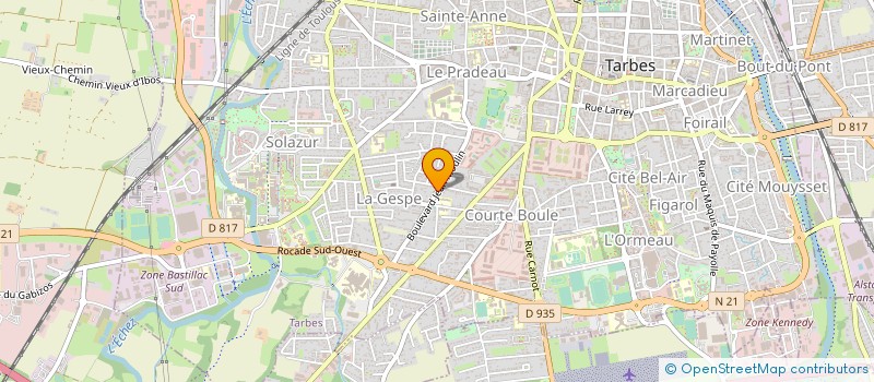 localisation de l'entreprise MICHEL CARRERE à TARBES