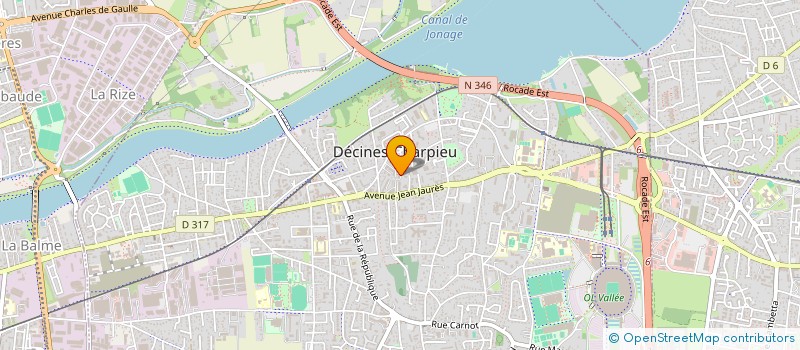 localisation de l'entreprise MICHEL COLOMBERO SARL à DECINES-CHARPIEU