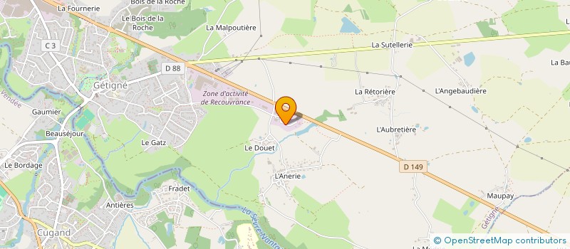 localisation de l'entreprise MICHEL GUILBERTEAU  GETIGNE