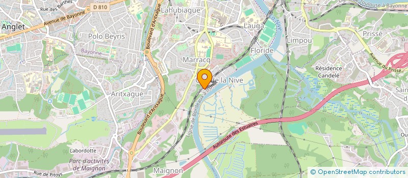 localisation de l'entreprise MICHEL LABEGUERIE ELKARTEA  BAYONNE