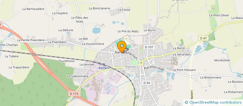 localisation de l'entreprise MICHEL LE POUPON ET GUILLAUME PIED, NOTAIRES ASSOCIES  RETIERS