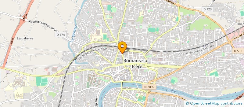 localisation de l'entreprise MICHEL VINCENT à ROMANS-SUR-ISERE
