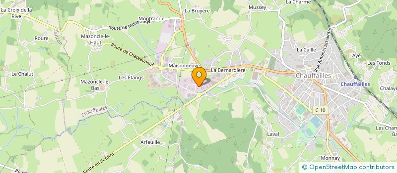 localisation de l'entreprise MICHEL VOYAGES à CHAUFFAILLES
