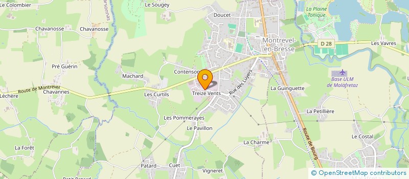 localisation de l'entreprise MICHELARD MOREL à MONTREVEL-EN-BRESSE