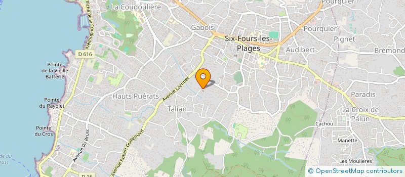 localisation de l'entreprise MICHELE COIFFURE SHIATSU VITAL à SIX-FOURS-LES-PLAGES