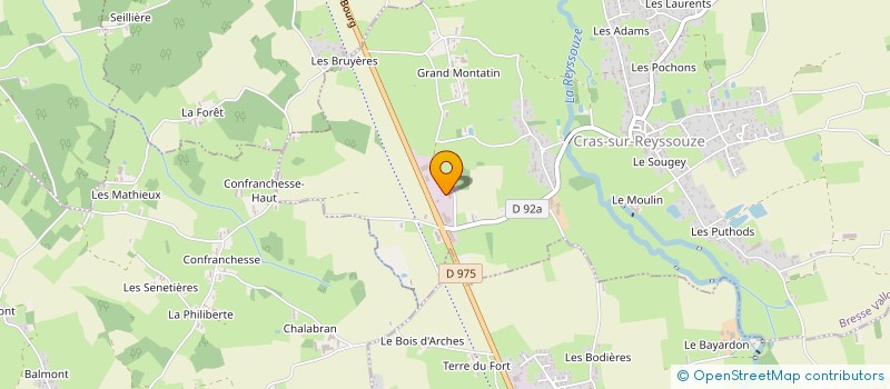 localisation de l'entreprise MICHELON TP  BRESSE VALLONS