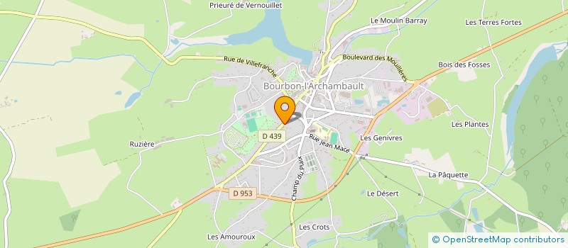 localisation de l'entreprise MICK- LEEN  BOURBON-L'ARCHAMBAULT