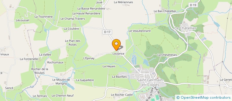 localisation de l'entreprise MICKAEL DAVARD  SAINT-GERMAIN-EN-COGLES