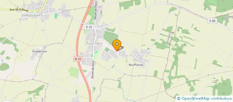 localisation de l'entreprise MICKAEL LABBE TRAVAUX PUBLICS 16  TOURRIERS