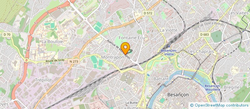 localisation de l'entreprise MICRO CRECHE ARC EN CIEL à BESANCON