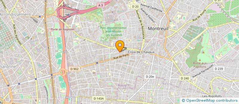 localisation de l'entreprise MICRO-CRECHE LES BILINGUES à MONTREUIL