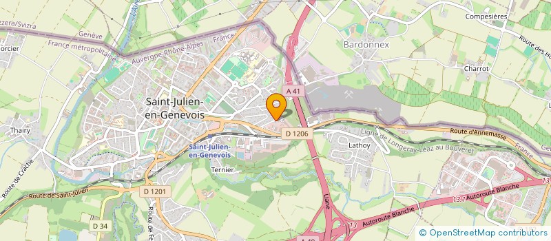 localisation de l'entreprise MICRO-CRECHES NOS ETOILES FILANTES  SAINT-JULIEN-EN-GENEVOIS