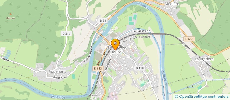 localisation de l'entreprise MICRO GAMES L'ISLE à L'ISLE-SUR-LE-DOUBS