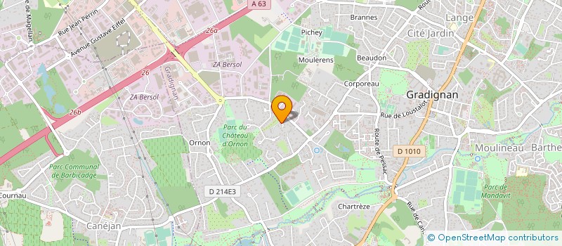 localisation de l'entreprise MICRO INFORMATIQUE GESTION SERVICE à GRADIGNAN