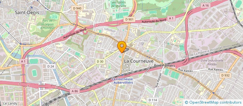 localisation de l'entreprise MICRO MA à LA COURNEUVE