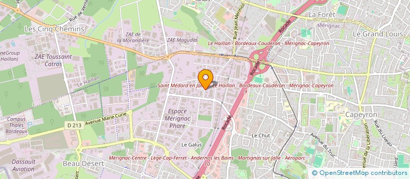 localisation de l'entreprise MICRO-SUD à MERIGNAC